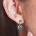 Boucles d'oreilles à tige en forme de goutte d'eau en verre Firefly Evil Eye en argent sterling 925